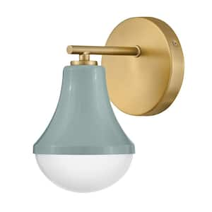 Haddie 5.25 in. 1-Light Seafoam Vanity Light