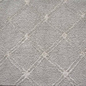 Solitaire - Chrome - Silver 13.2 ft. 64 oz. Polyester Pattern Installed Carpet
