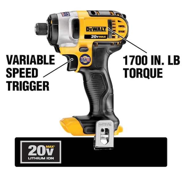 20V MAX Impact Driver DeWalt DCF885B 1/4in for sale online Tool Only 