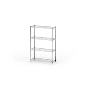 4 Tiers Steel Wire Garage Storage Shelving Unit in Chrome (36 in. W x 54 in. H x 14 in. D)