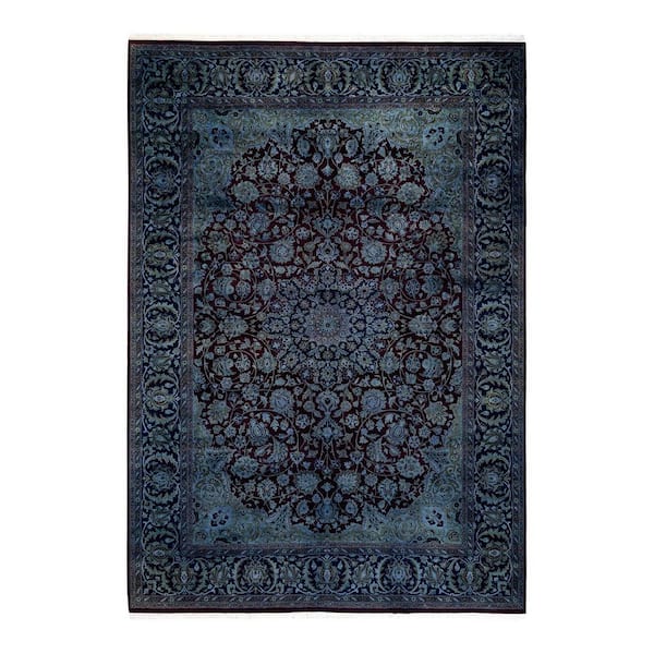Solo Rugs Blue 6 ft. 3 in. x 9 ft. 0 in.Fine Vibrance One-of-a-Kind Hand-Knotted Area Rug