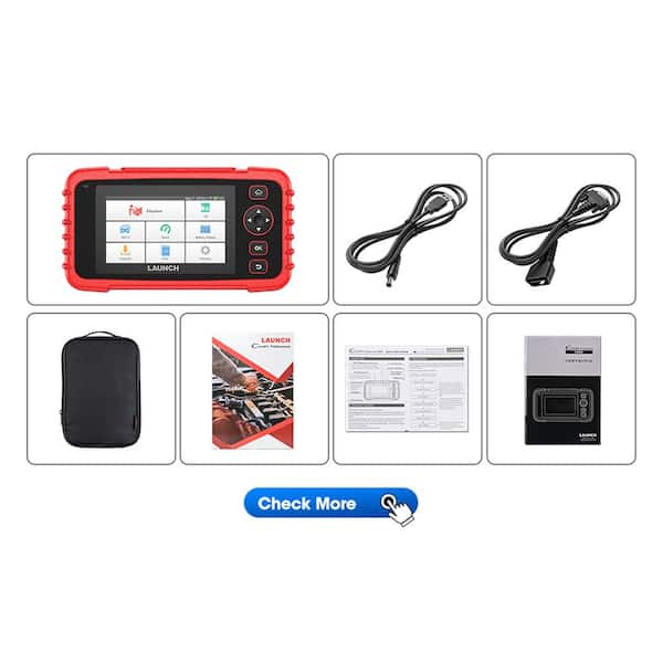 WRIGHTMASTER - 5 in. OBD2 Scanner Vehicle Diagnostic Car Code Reader with 4 Systems and 12 Functions