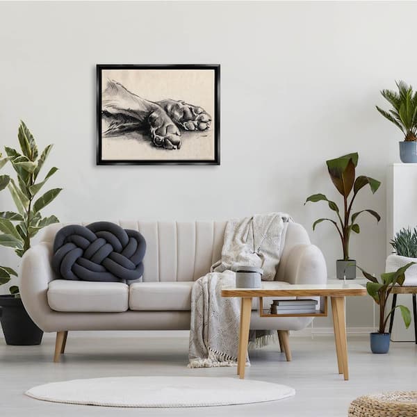 The Stupell Home Decor Collection Dog Paw Charcoal Design