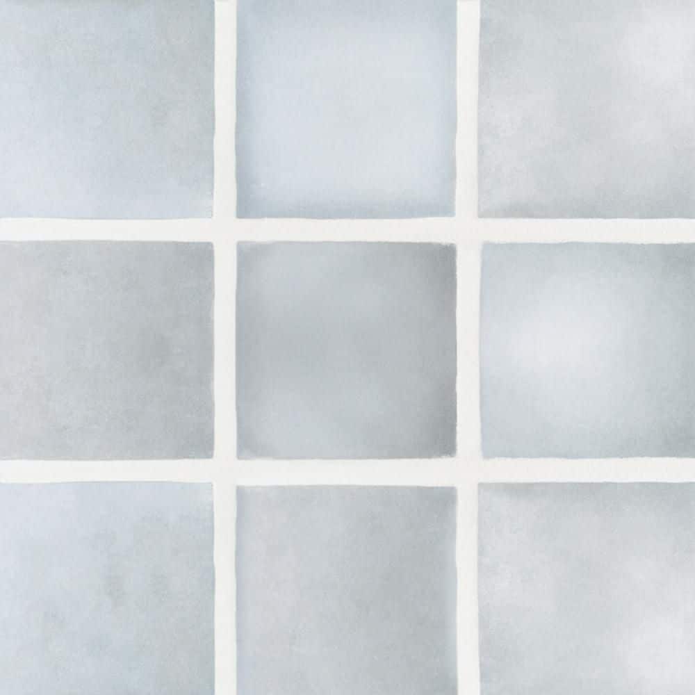 Jeffrey Court Blue Zellige 4 in x 4 in Subway Matte Ceramic Wall