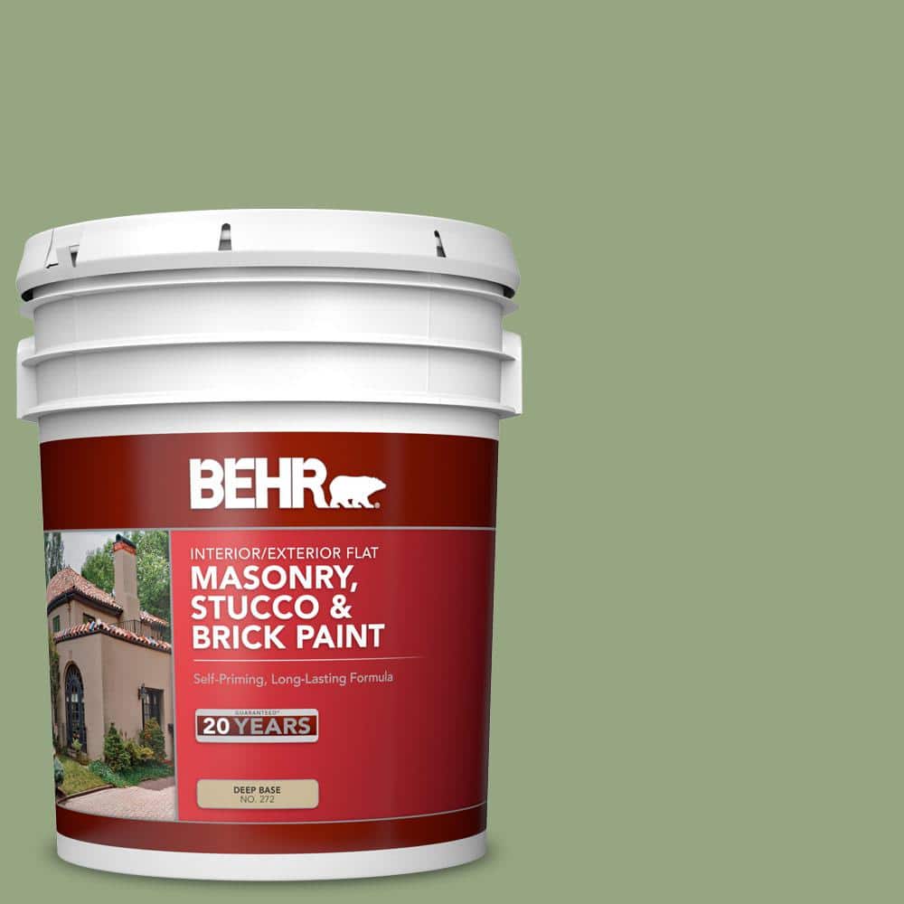 5 gal. #M380-5 Hillside Grove Flat Interior/Exterior Masonry, Stucco and Br