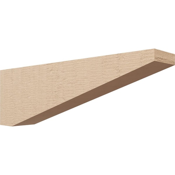 Ekena Millwork 5 in. x 10 in. x 30 in. Thin Concord Rough Cedar Woodgrain TimberThane Corbel, Primed Tan