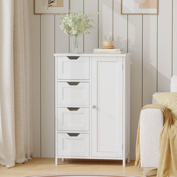 21.65 in. W x 11.81 in. D x 33.46 in. H White MDF Freestanding