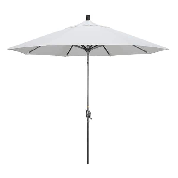 California Umbrella 9 ft. Hammertone Grey Aluminum Market Patio ...