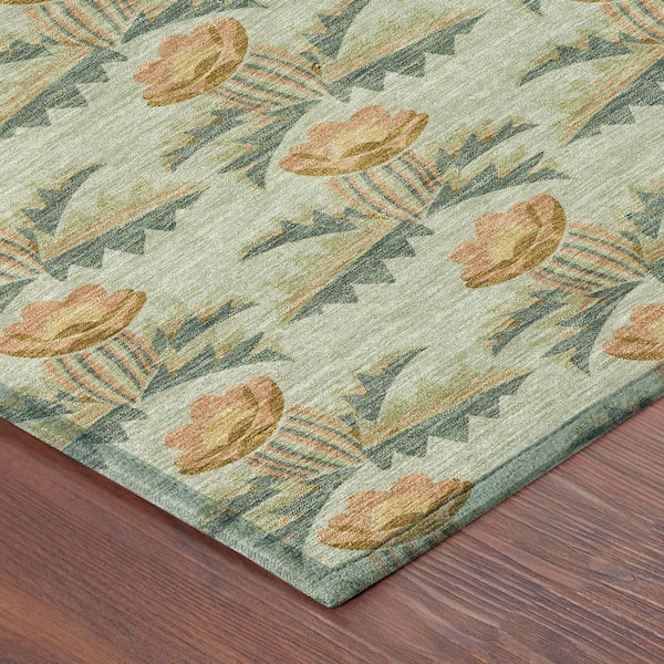 Chantille Machine Washable Indoor/Outdoor Abstract ACN2684 Celery 10 ft. x 14 ft. Area Rug