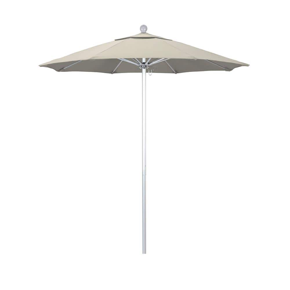 California Umbrella 7.5 ft. Silver Aluminum Commercial Market Patio ...