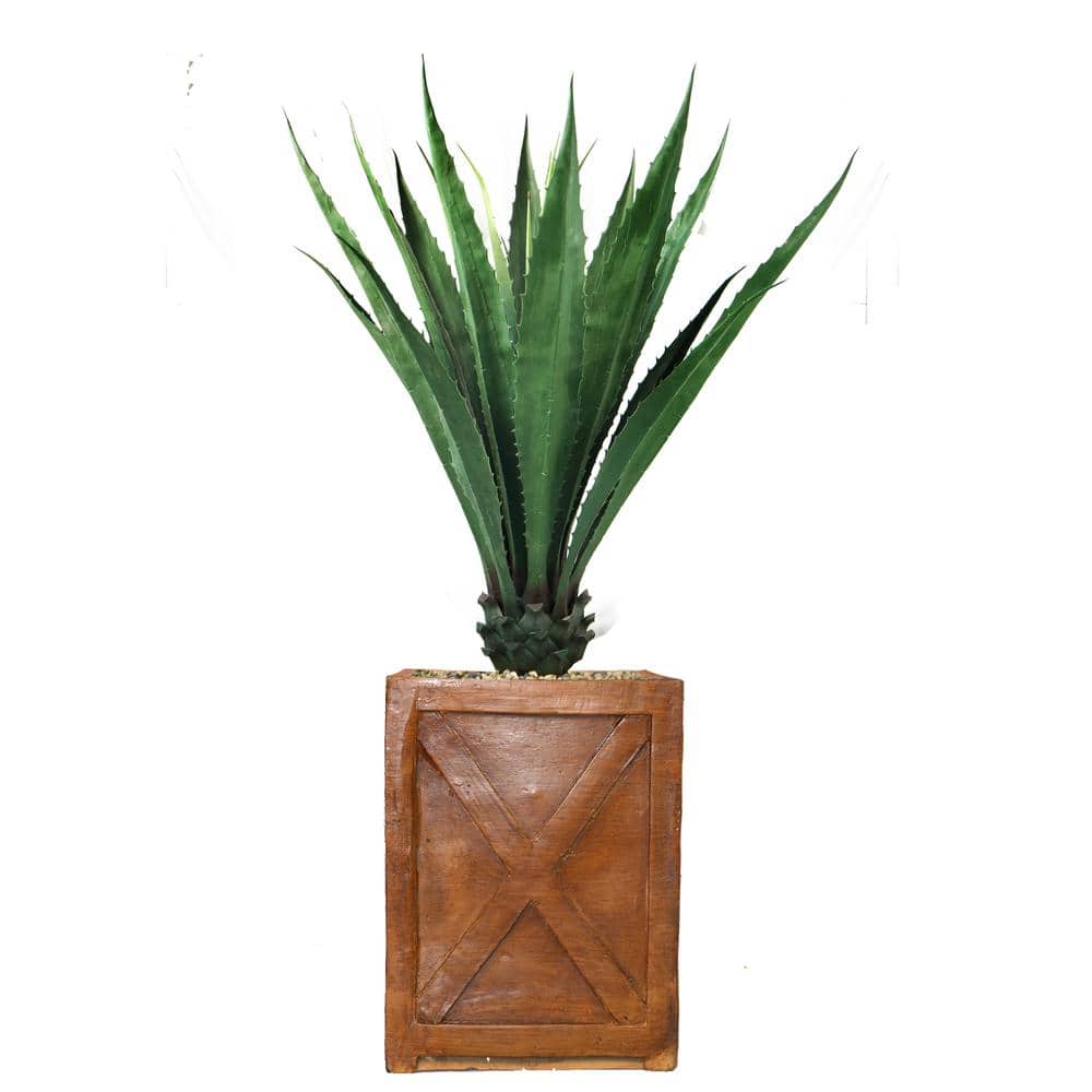 60 in. Agave, Indoor/Outdoor in Fiberstone Planter