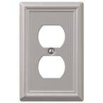 Ascher 1-Gang Duplex Steel Wall Plate - Brushed Nickel (4-Pack)
