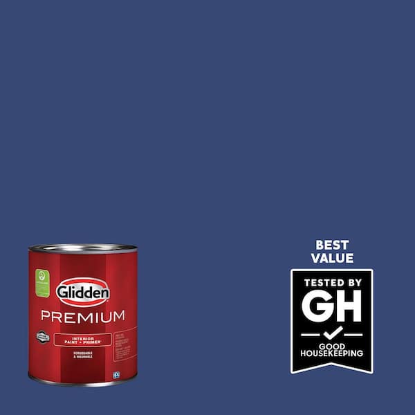 Glidden Premium 1 qt. PPG1166-7 Daring Indigo Satin Interior Latex Paint