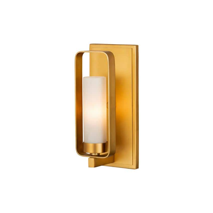 Tawny Brass 10.25" Dimmable Wall Sconce with Opal Glass Shade