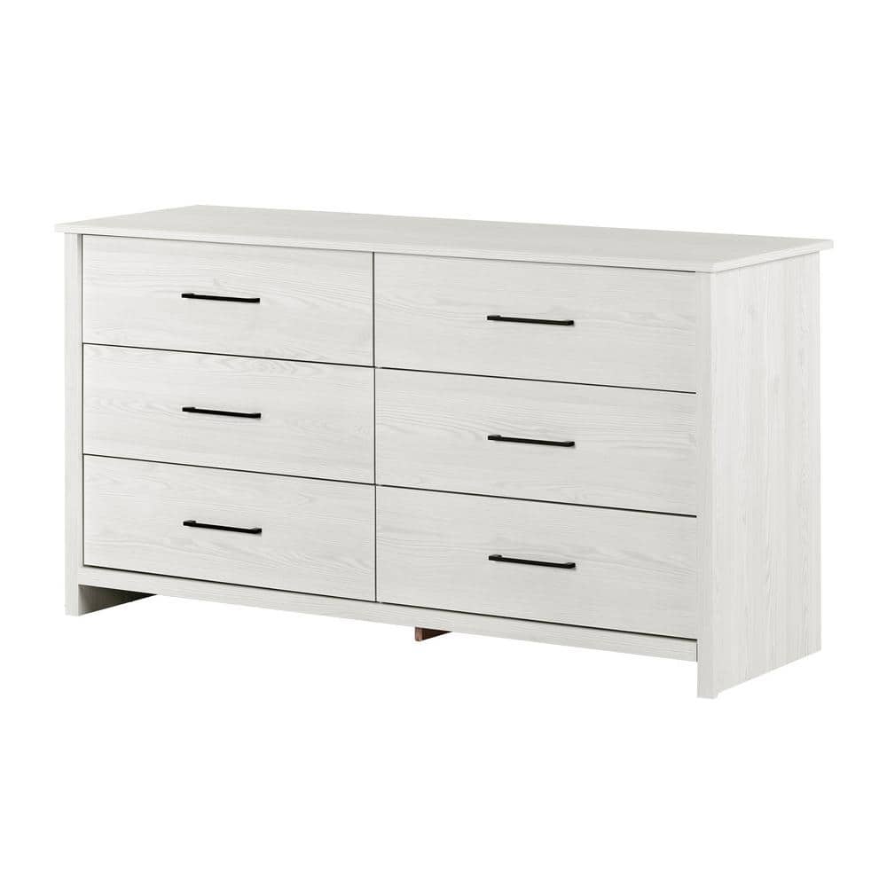 South Shore Fernley, White Pine 6-Drawer 59.25 in. Chest of Drawers -  14751