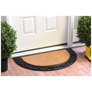 Ornate Scroll 30 in. x 48 in. Coir Monogrammed Door Mat (Letter C)