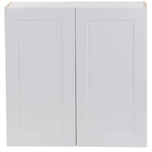 Cambridge Shaker 30 in. W x 12.5 in. D x 30 in. H Assembled Wall Kitchen Cabinet in White with Soft Close