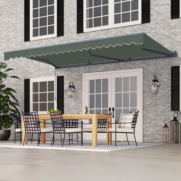 ALEKO 20 ft. Moroccan Polyester Motorized Patio Awning Semi