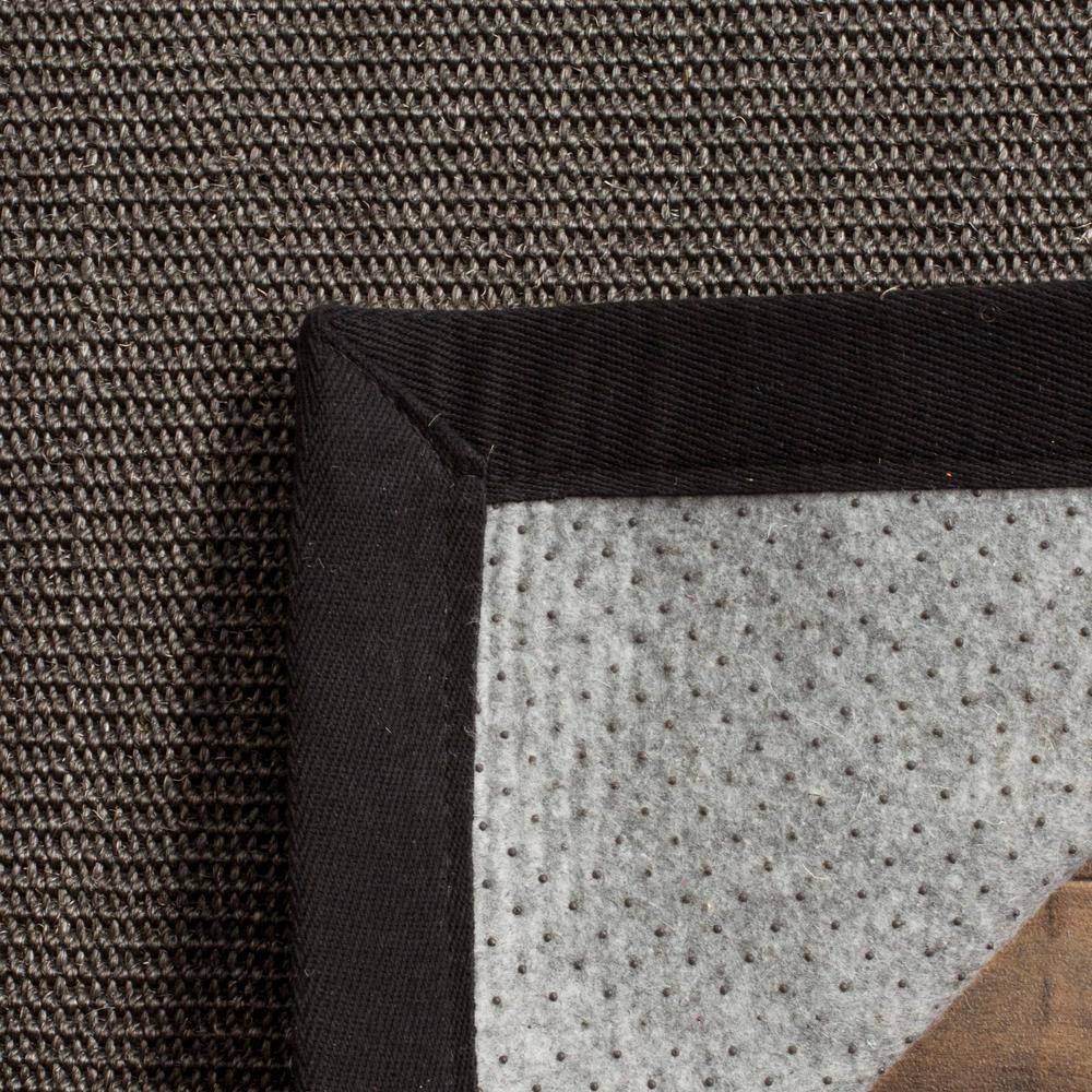 Charcoal and Black Hand-Knotted Wool Area Rug, 3' x 5'