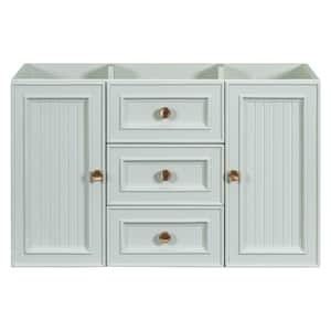 30 in. Bath Vanity Cabinet without Top with Doors and Drawers in Green