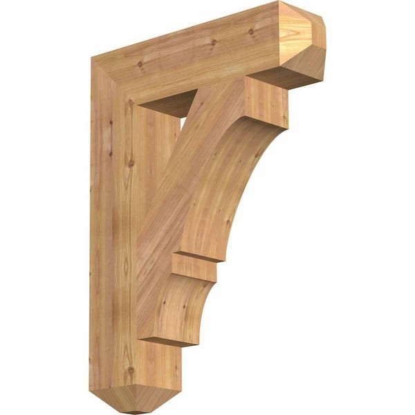Ekena Millwork 5.5 in. x 32 in. x 24 in. Western Red Cedar Balboa Craftsman Smooth Bracket