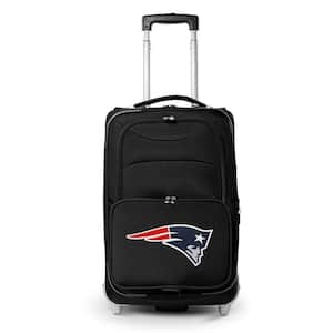 NFL New England Patriots 21 in. Black Carry-On Rolling Softside Suitcase