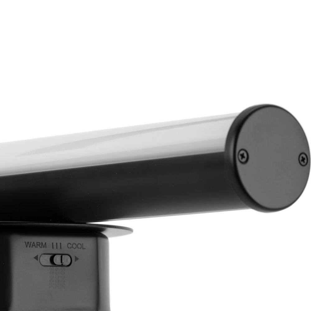 Matte Black LED Small Linear Vanity Light with Acrylic Shade