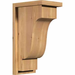 7-1/2 in. x 10 in. x 18 in. Newport Smooth Western Red Cedar Corbel with Backplate