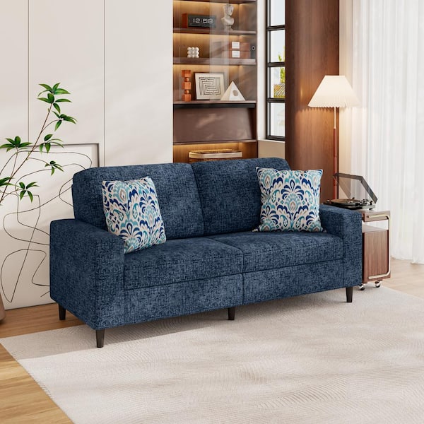 Blue Sofa Elegant Pillows For Couch Handy Living Copeland Square
