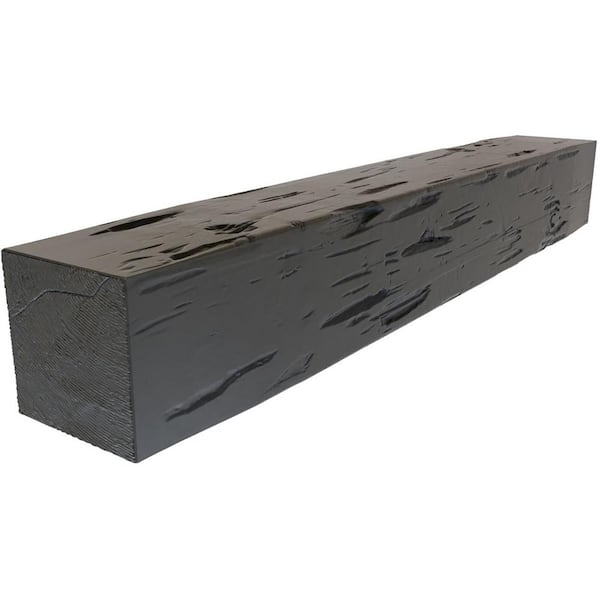 Ekena Millwork 4 in. x 6 in. x 6 ft. Pecky Cypress Faux Wood Beam Fireplace Mantel Burnished Cedar