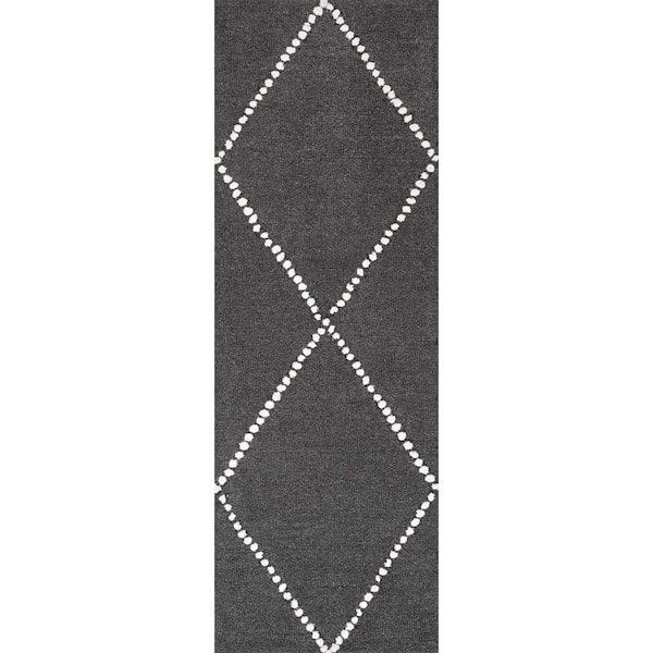 nuLOOM Mauldin Charcoal 2 ft. x 6 ft. Indoor Runner Rug