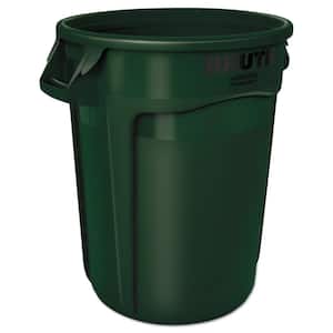 Brute 32 Gal. Dark Green Plastic Round Trash Can