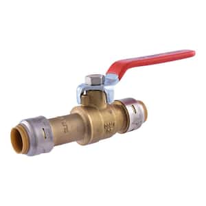 Max 1/2 in. Brass Push-to-Connect Slip Ball Valve