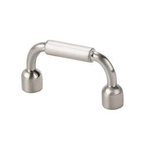 Italian Designs Collection 1.25 in. Center-to-Center Satin Nickel Finger Cabinet Pull