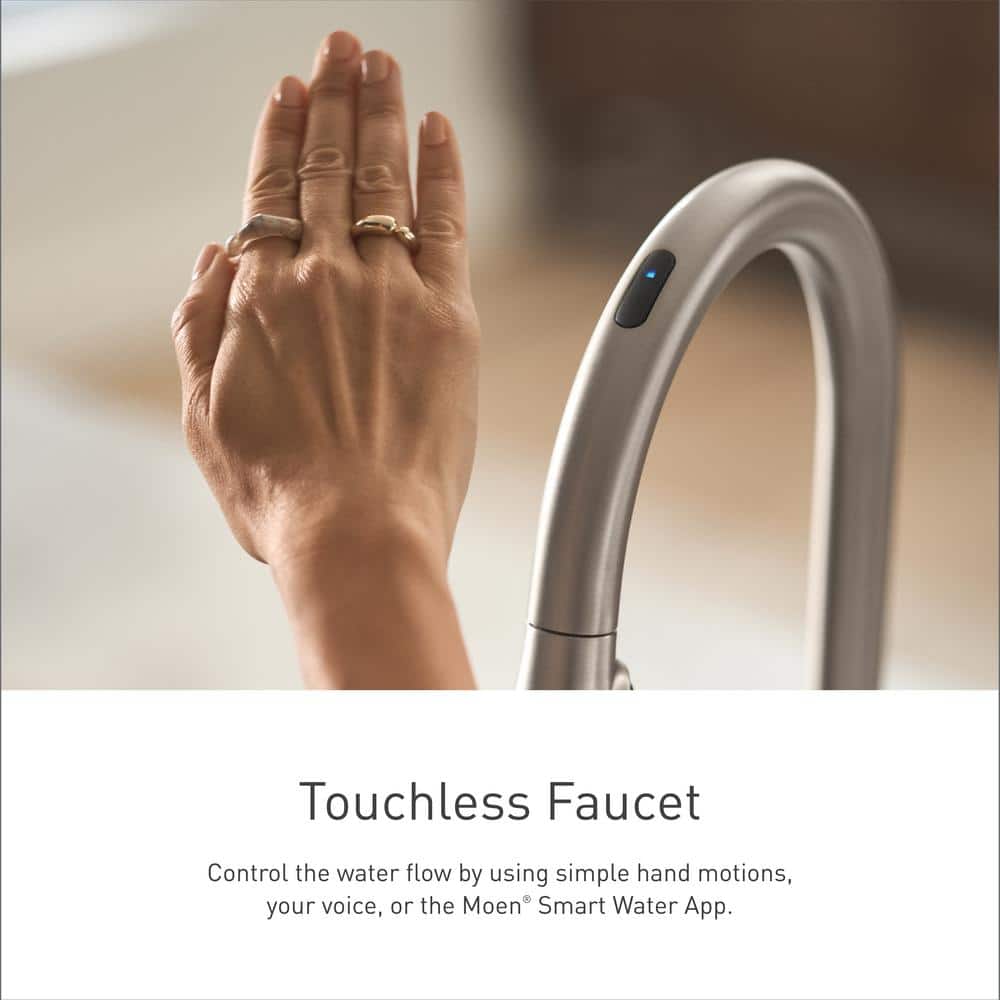 Chrome Touchless Pull-Down Kitchen Faucet with Smart Control