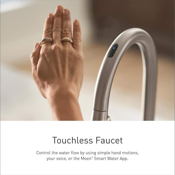 Arbor Single-Handle Smart Touchless Pull Down Sprayer Kitchen Faucet with Voice Control and Power Boost in Rubbed Bronze