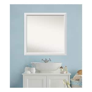 Blanco White 36.25 in. x 36.25 in. Custom Non-Beveled Wood Framed Bathroom Vanity Wall Mirror