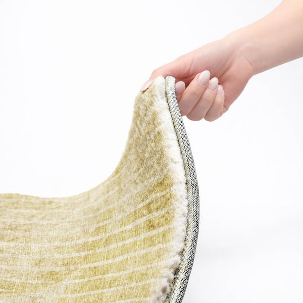 Dream Shag Premium Machine Washable Abstract ADS723 Gold 3 ft. x 4 ft. Area Rug