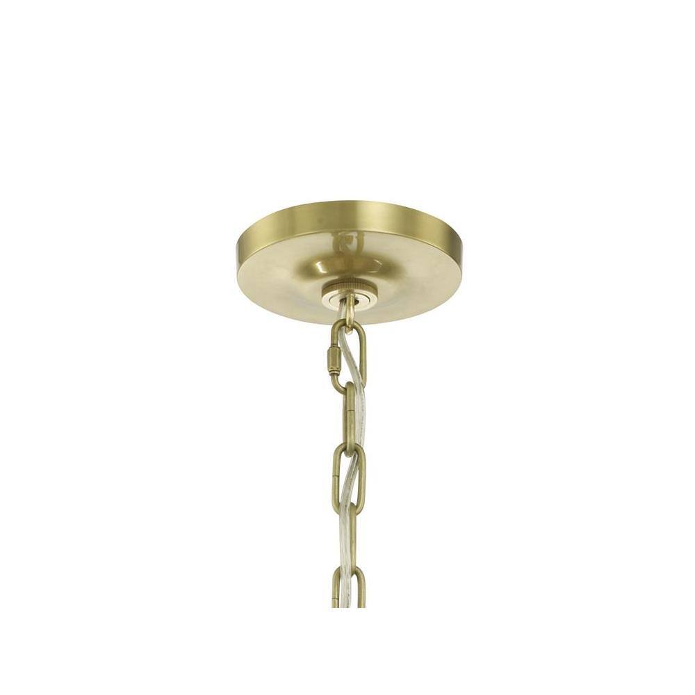 Aged Brass Elegance 12-Light Chandelier with Faceted Crystal Accents