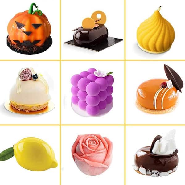 Lynzavix 3-Pack 3D Ball Shape Sphere Silicone Baking Molds for