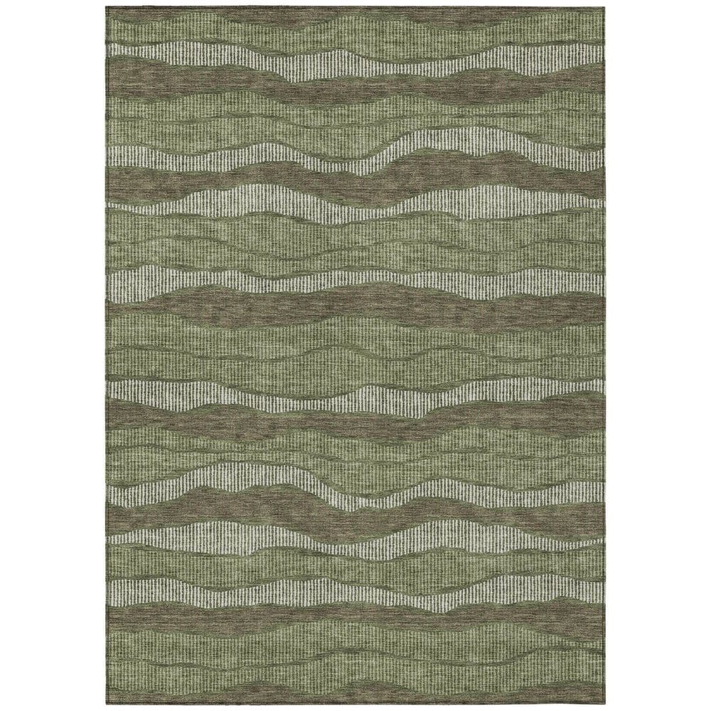 Chantille Machine Washable Indoor/Outdoor Abstract ACN2849 Olive 9 ft. x 12 ft. Area Rug price history on PriceWatchPro