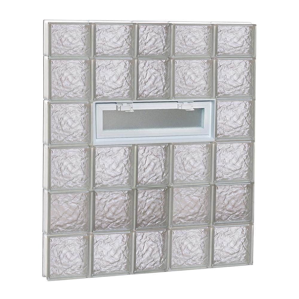 36.75 in. x 44.5 in. x 3.125 in. Frameless Vented Ice Pattern Glass Block Window price history on PriceWatchPro