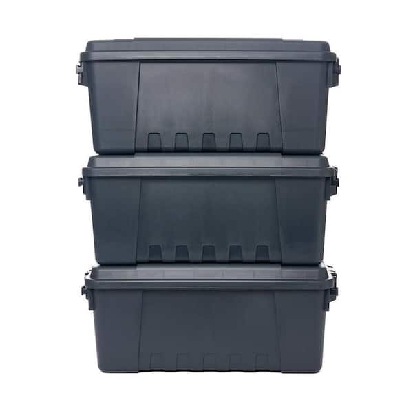 17-Gal. Storage Box in Charcoal 3-Pack