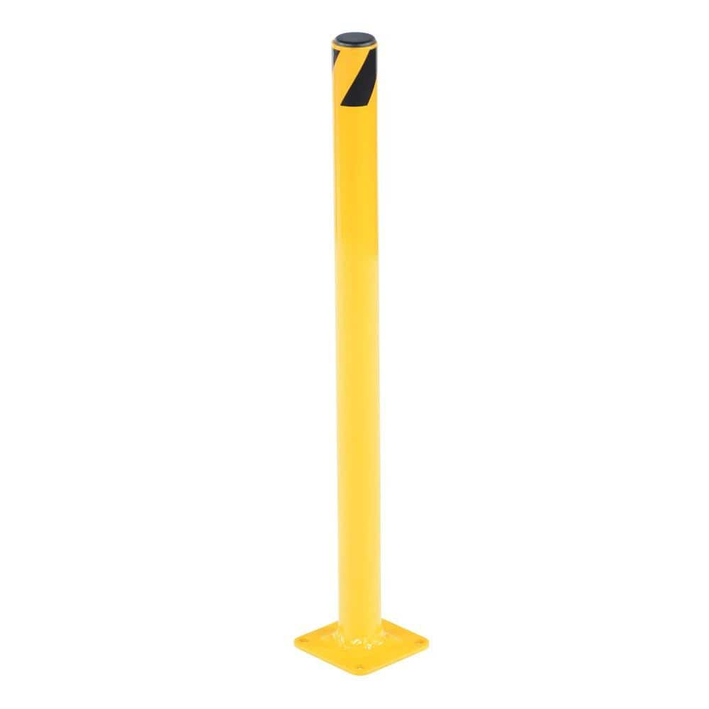 Vestil 24 in. X 1.75 in. Yellow Steel Pipe Safety Bollard BOL-24-2 ...