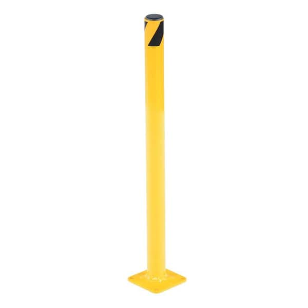 Vestil 24 in. X 1.75 in. Yellow Steel Pipe Safety Bollard BOL-24-2 ...