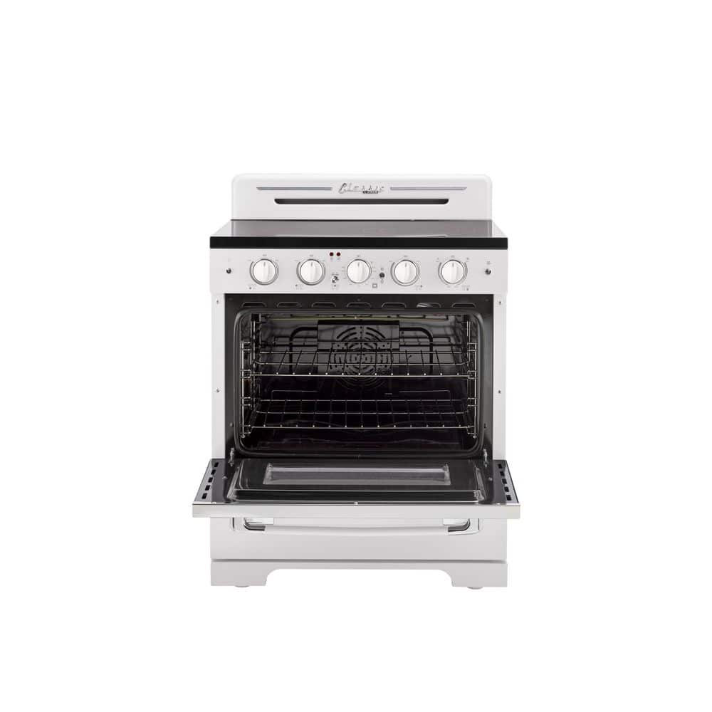 Marshmallow White 30" Retro Freestanding Electric Convection Range