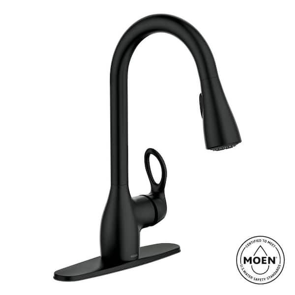 Kleo Single-Handle Pull-Down Sprayer Kitchen Faucet with Reflex and Power Clean in Matte Black