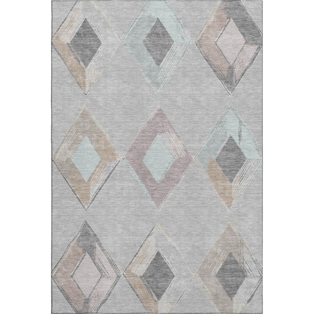 Mayfield Premium Machine Washable Abstract AMF2004 Gray 5 ft. x 7 ft. 6 in. Area Rug price history on PriceWatchPro