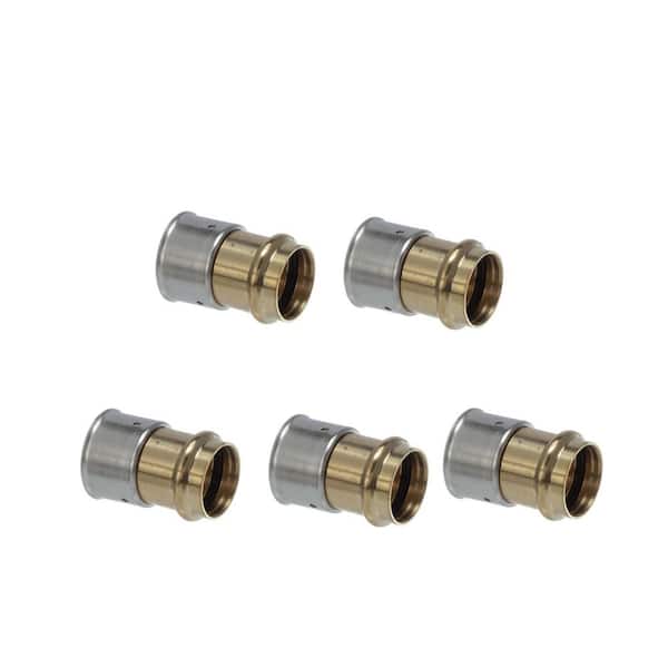 Viega PureFlow 1-1/4 in. x 1 in. Press Zero Lead Bronze Transition Coupling (5-pack)