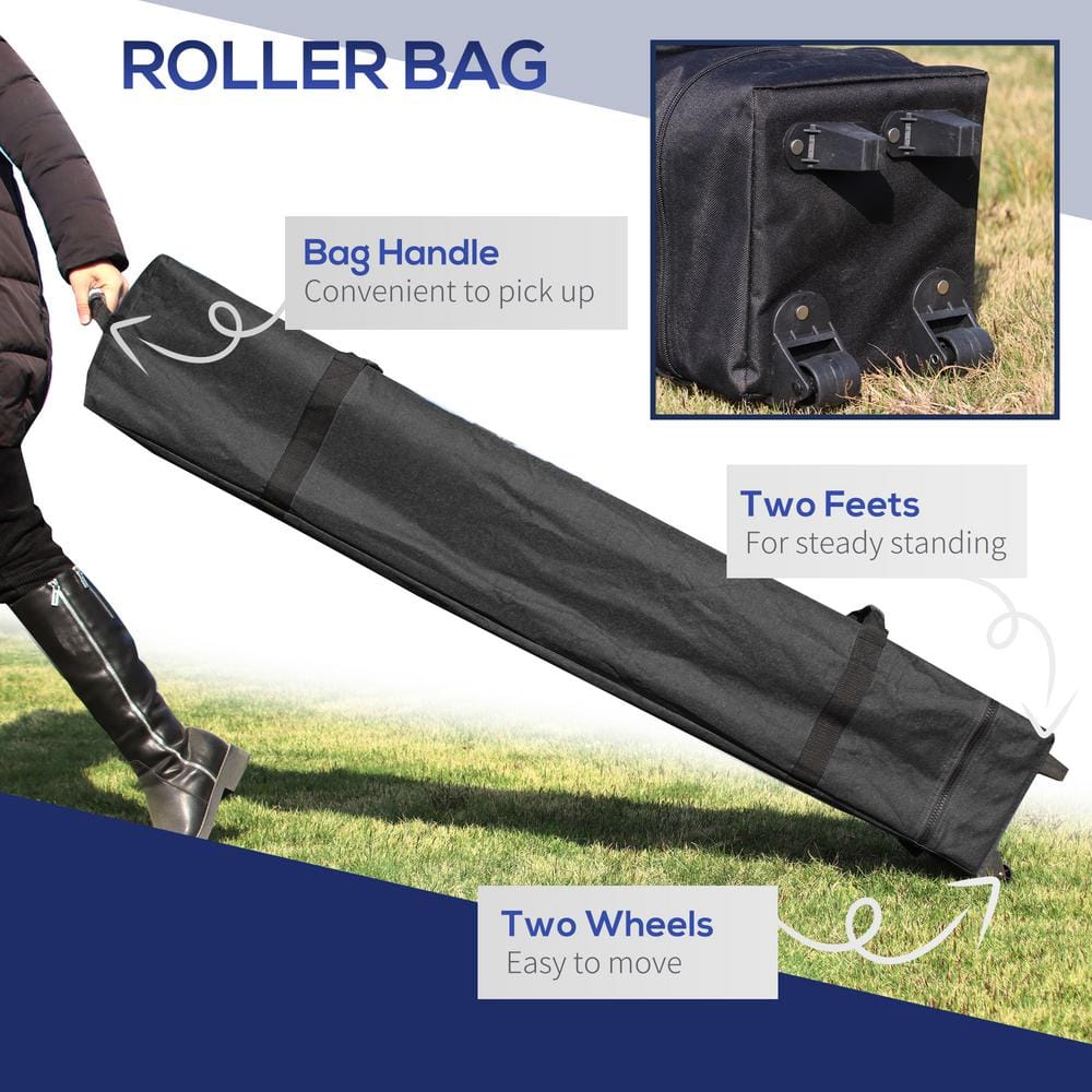Royal Blue Steel Pop Up Canopy Tent with Wheeled Bag